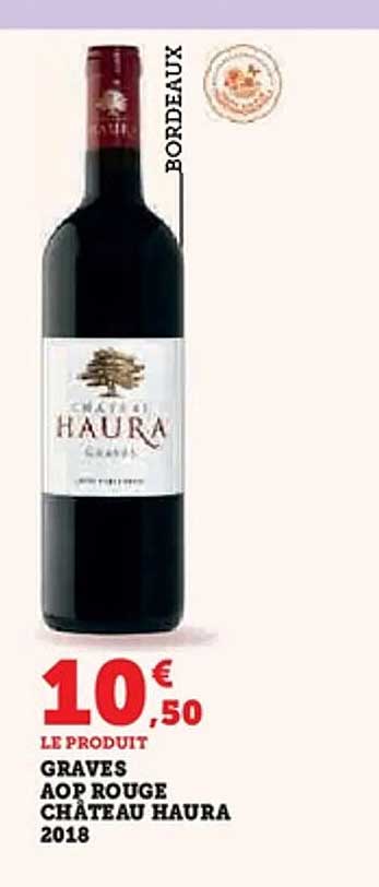 GRAVES AOP ROUGE CHÂTEAU HAURA 2018