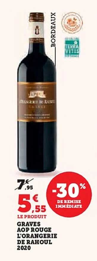 GRAVES AOP ROUGE L'ORANGERIE DE RAHOUL 2020