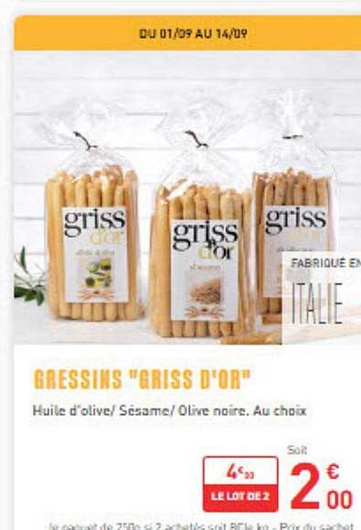 Gressins "Griss d'Or"