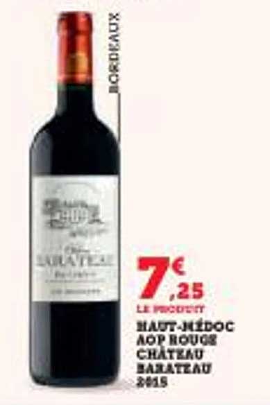 HAUT-MÉDOC AOP ROUGE CHÂTEAU BARATTEAU 2015
