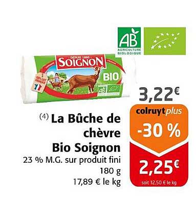La Bûche de chèvre Bio Soignon