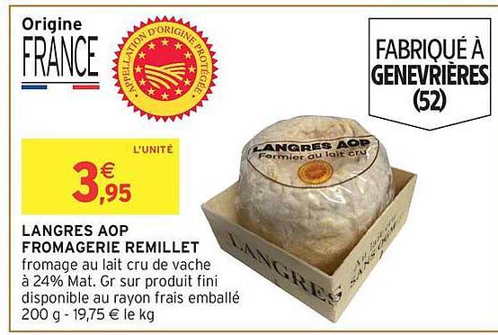 LANGRES AOP FROMAGERIE REMILLET
