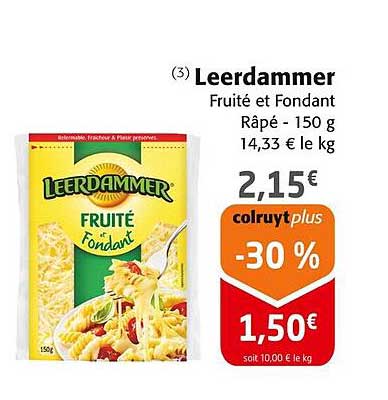 Leerdammer Fruité et Fondant Râpé - 150 g