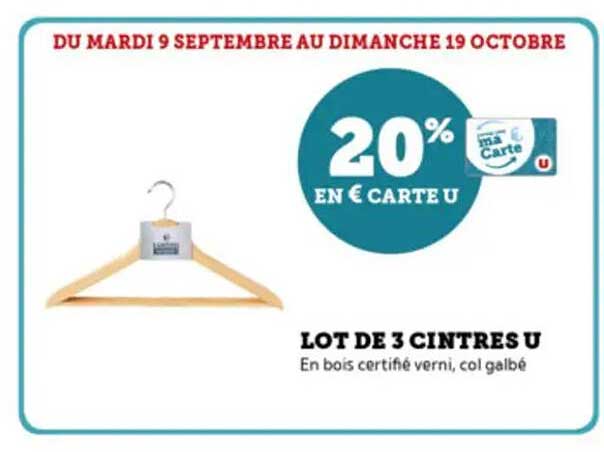 LOT DE 3 CINTRES U
