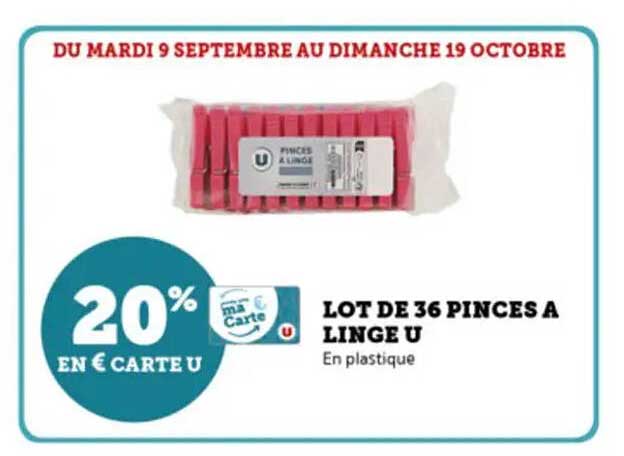 LOT DE 36 PINCES A LINGE U