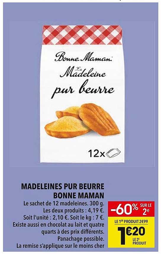 MADELEINES PUR BEURRE BONNE MAMAN