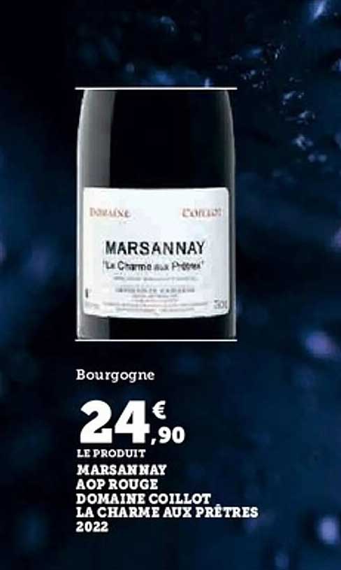 MARSANNAY AOP ROUGE DOMAINE COILLOT LA CHARME AUX PRÊTRES 2022