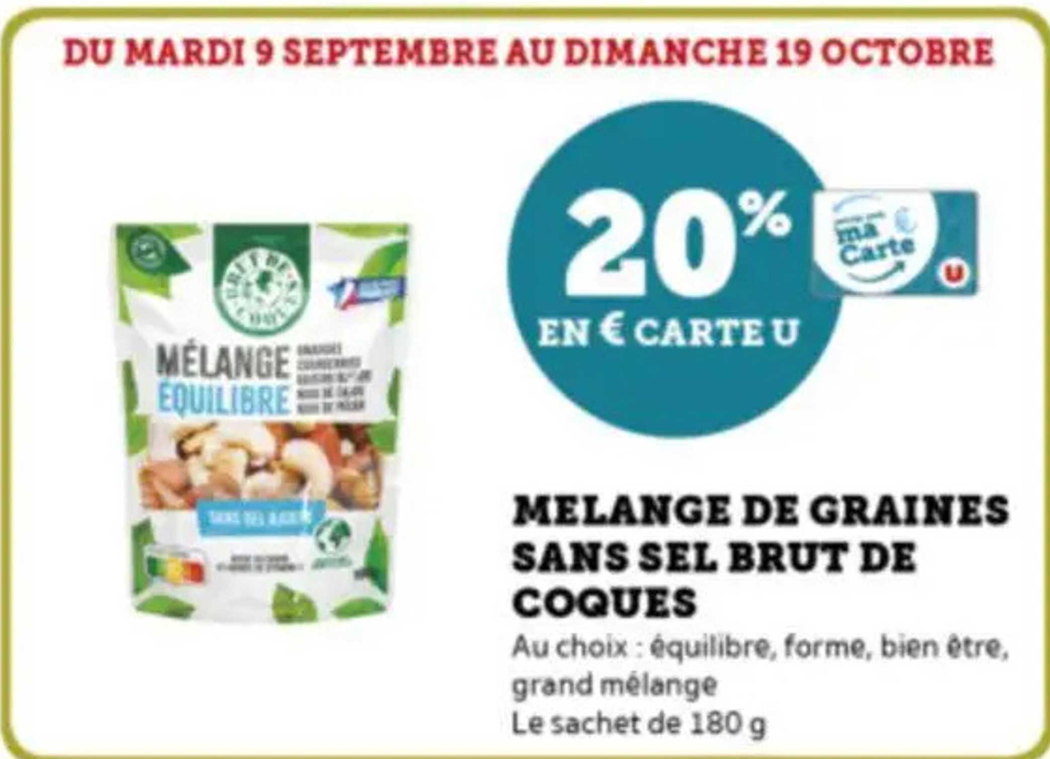 MELANGE DE GRAINES SANS SEL BRUT DE COQUES