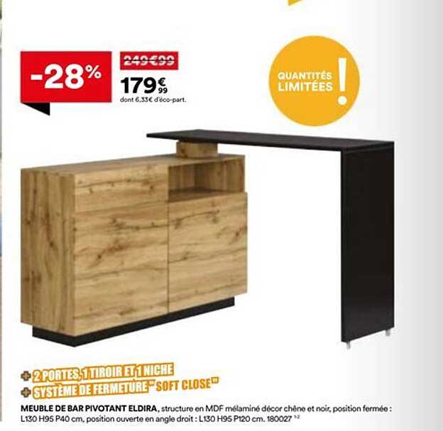 MEUBLE DE BAR PIVOTANT ELIDRA