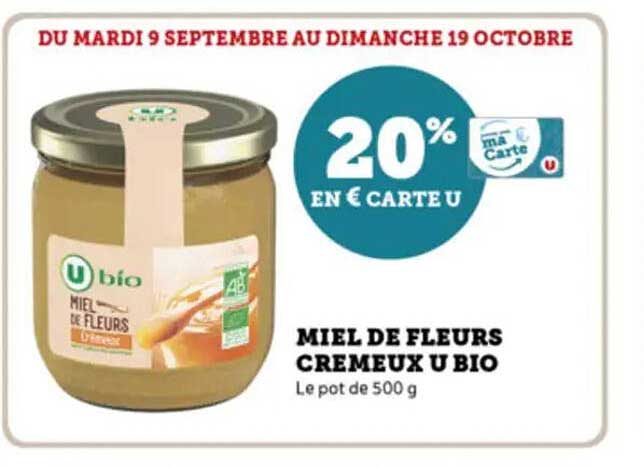 MIEL DE FLEURS CREMEUX U BIO