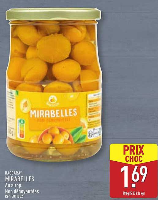 MIRABELLES Au sirop.