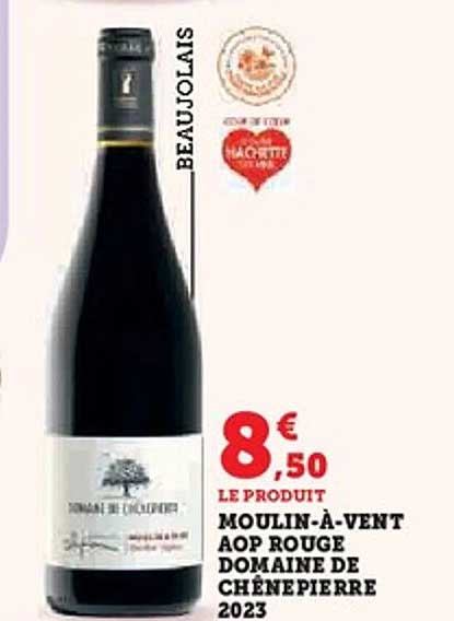 MOULIN-À-VENT AOP ROUGE DOMAINE DE CHÉNEPIERRE 2023