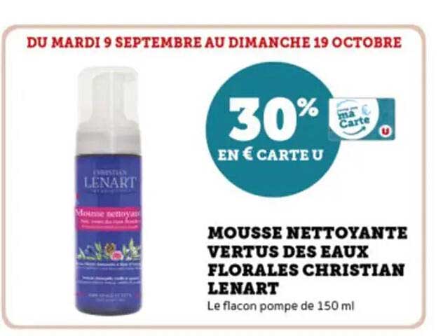 MOUSSE NETTOYANTE VERTUS DES EAUX FLORALES CHRISTIAN LENART