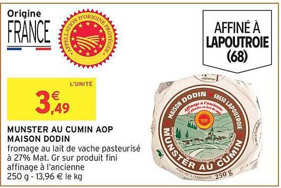 MUNSTER AU CUMIN AOP MAISON DODIN