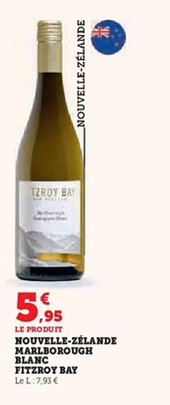 NOUVELLE-ZÉLANDE MARLBOROUGH BLANC FITZROY BAY