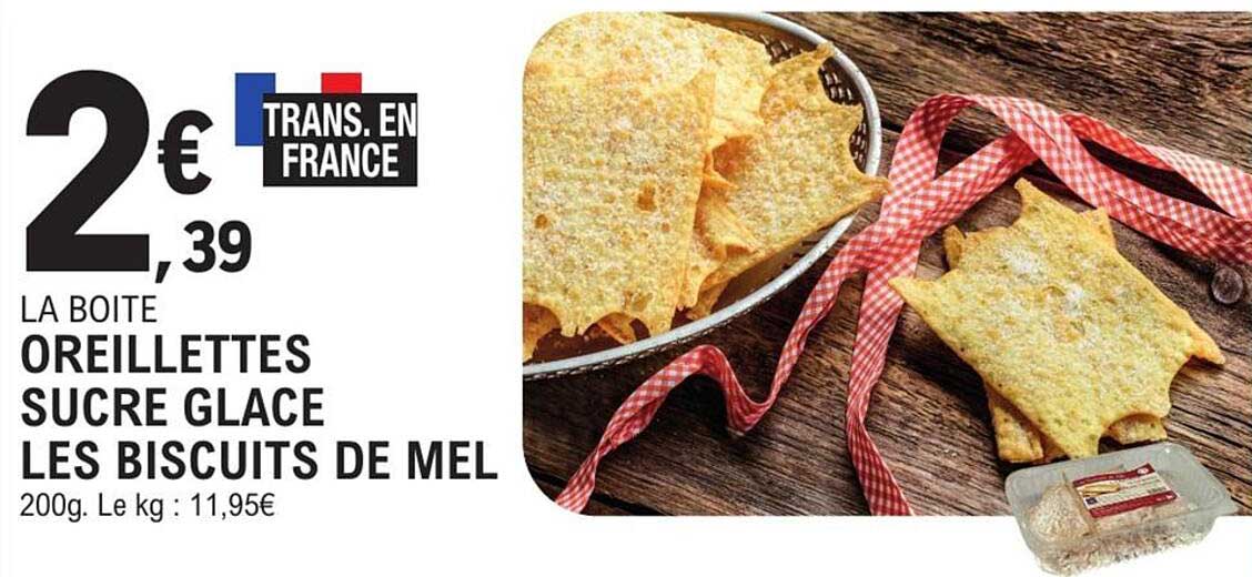OREILLETES SUCRE GLACE LES BISCUITS DE MEL