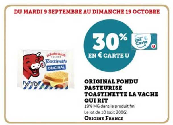 ORIGINAL FONDU PASTEURISE TOASTINETTE LA VACHE QUI RIT