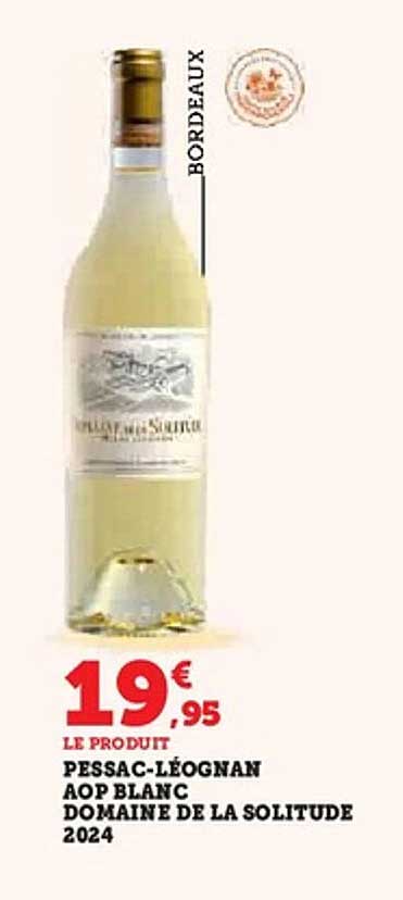 PESSAC-LÉOGNAN AOP BLANC DOMAINE DE LA SOLITUDE 2024