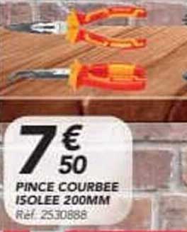 Pince Courbée Isolée 200mm