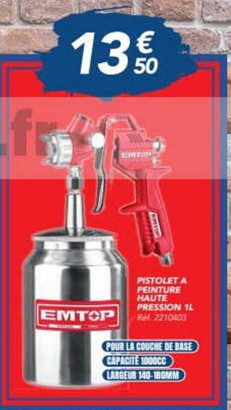 PISTOLET A PEINTURE HAUTE PRESSION 1L