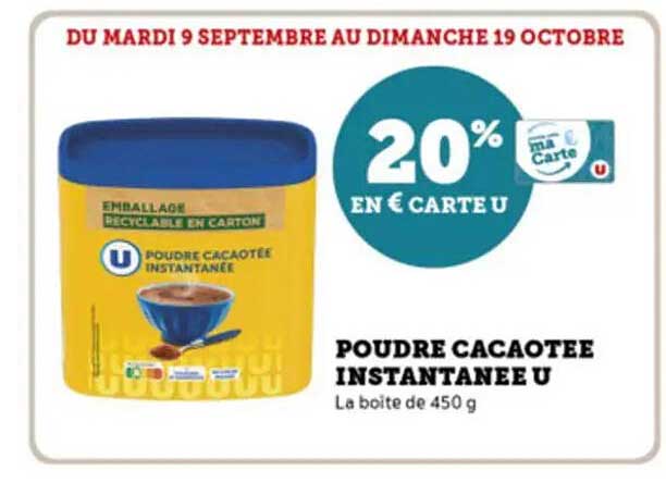 POUDRE CACAOTEE INSTANTANEE U