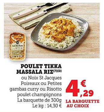 POULET TIKKA MASSALA RIZ