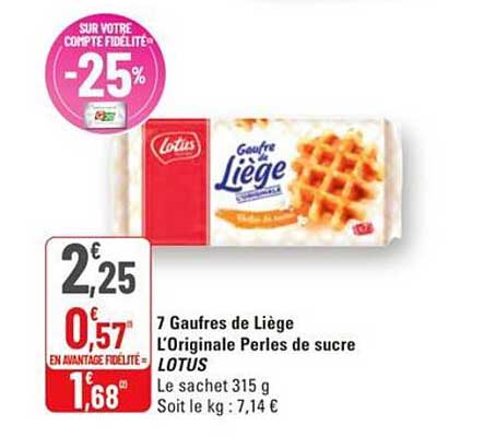Promotion sur les Gaufres de Liège Lotus