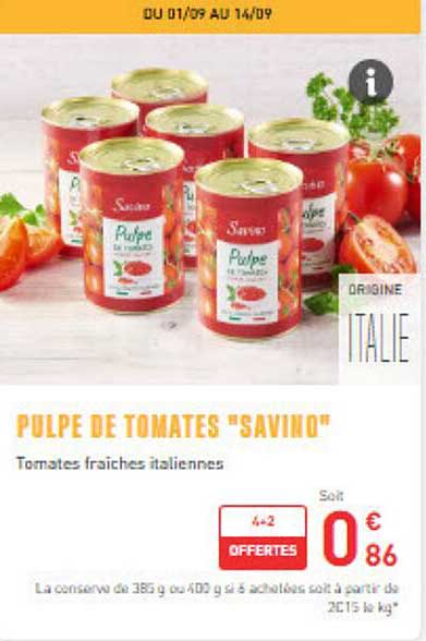 PULPE DE TOMATES "SAVINO"