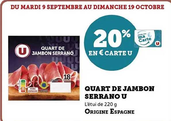 QUART DE JAMBON SERRANO U