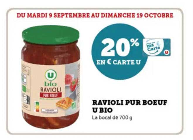 RAVIOLI PUR BOEUF U BIO
