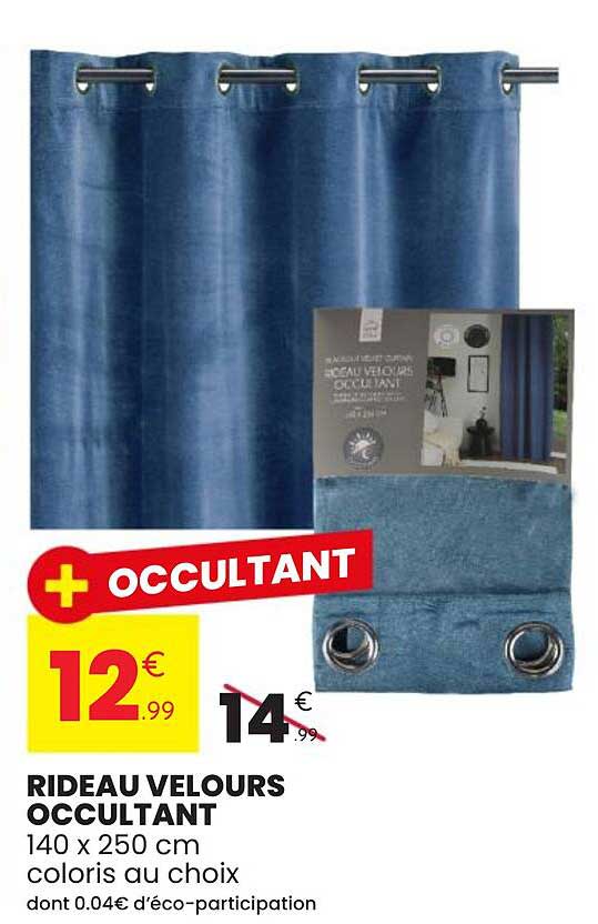 RIDEAU VELOURS OCCULTANT