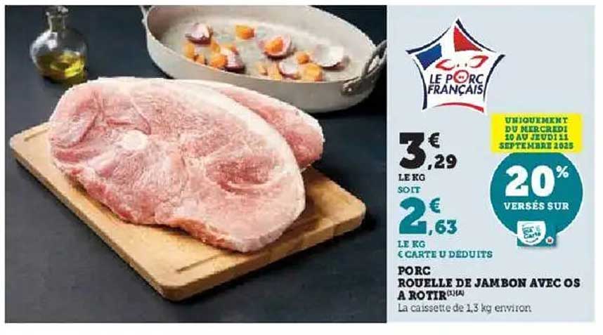 Rouelle de jambon avec os à rôtir