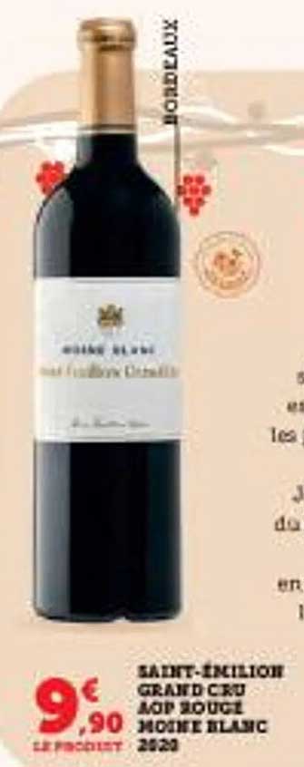 SAINT-ÉMILION GRAND CRU AOP ROUGE MOINE BLANC 2020