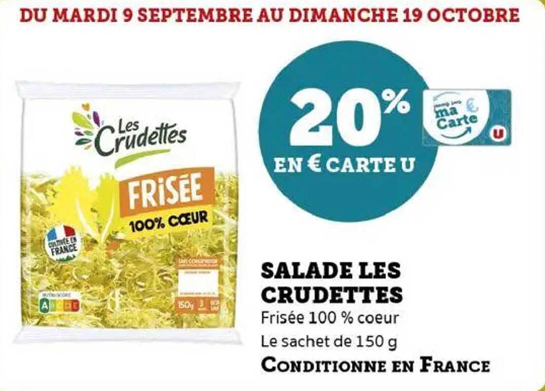 SALADE LES CRUDETTES Frisée 100 % cœur