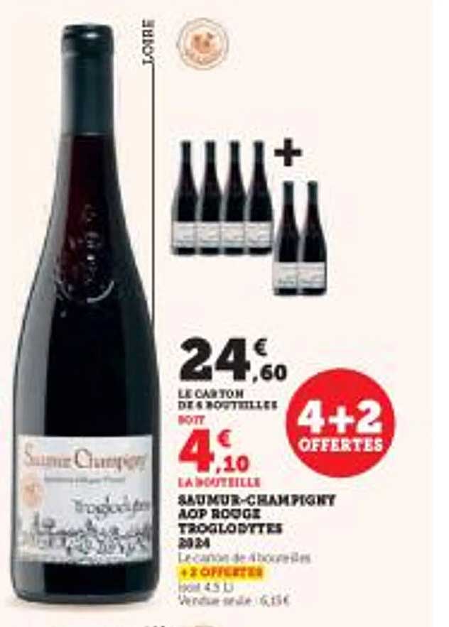 Saumur-Champigny AOP Rouge Troglodytes 2020 - 4+2 offertes