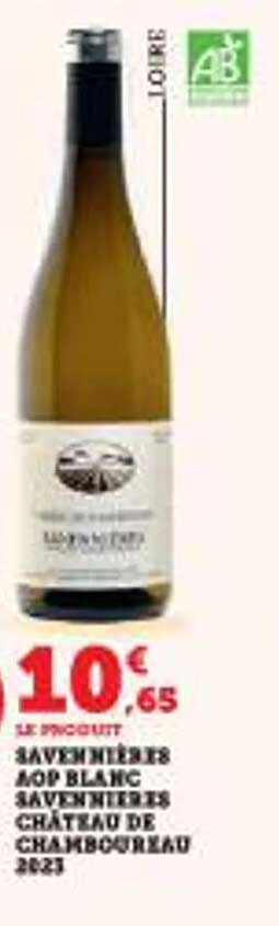 Savennières AOP Blanc Château de Chamboureau 2023