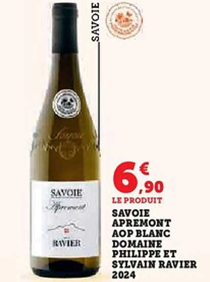 Savoie Apremont AOP Blanc Domaine Philippe et Sylvain Raviere 2024