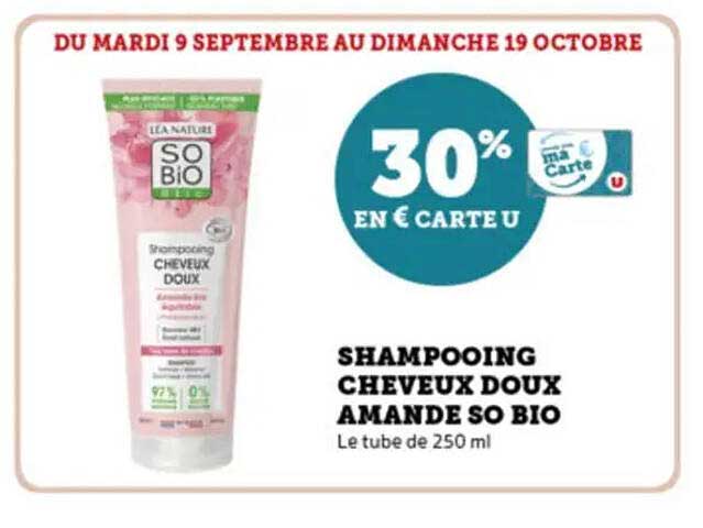SHAMPOOING CHEVEUX DOUX AMANDE SO BIO