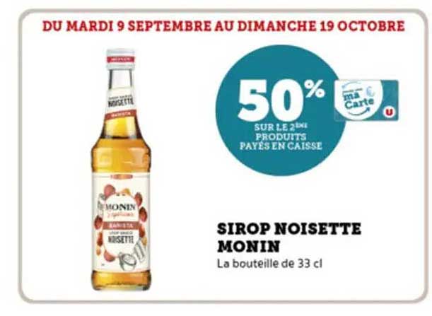 SIROP NOISETTE MONIN
