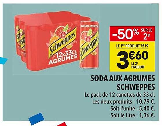 SODA AUX AGRUMES SCHWEPPES