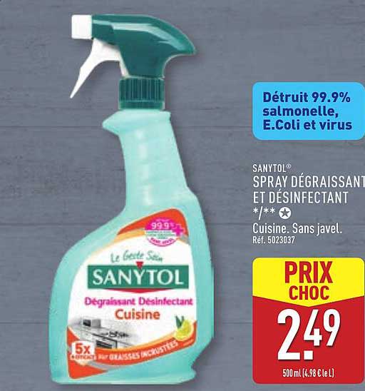SPRAY DÉGRAISSANT ET DÉSINFECTANT