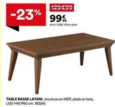 TABLE BASSE LATANI
