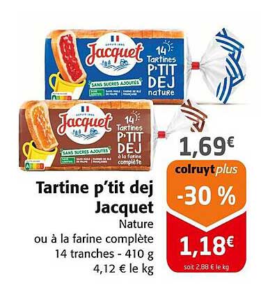Tartine p’tit dej Jacquet