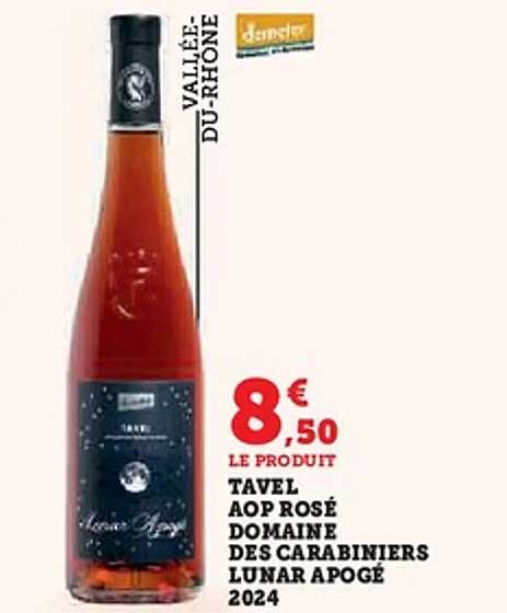 TAVEL AOP ROSÉ DOMAINE DES CARABINIERS LUNAR APOGÉ 2024