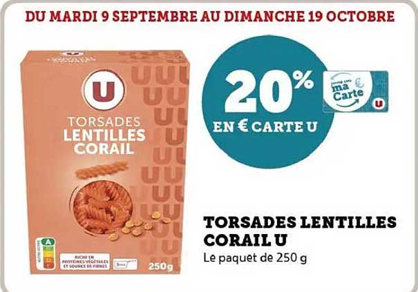 TORSADES LENTILLES CORAIL U