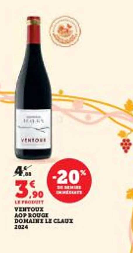 VENTOUX AOP ROUGE DOMAINE LE CLAUX 2024
