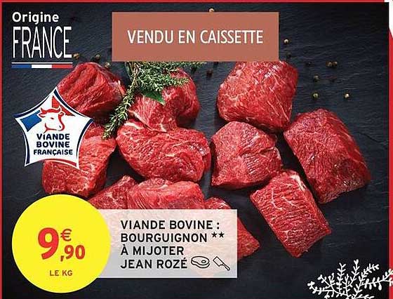 VIANDE BOVINE : BOURGUIGNON ** À MIJOTER JEAN ROZÉ