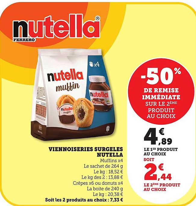 VIENNOISERIES SURGELES NUTELLA