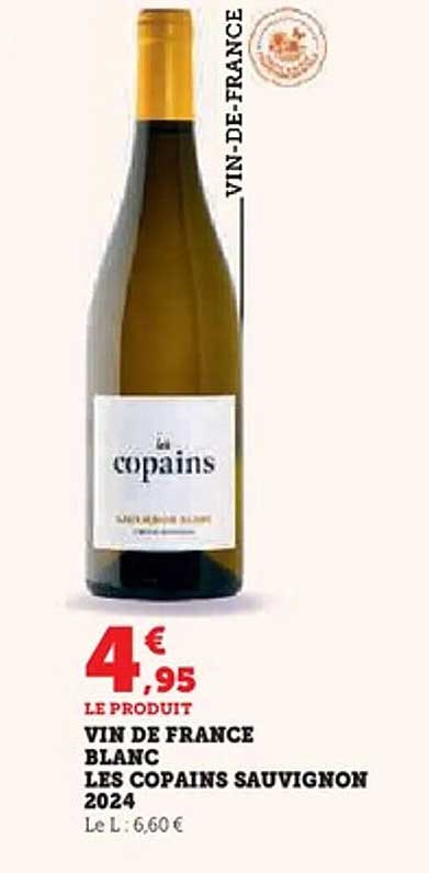 VIN DE FRANCE BLANC LES COPAINS SAUVIGNON 2024