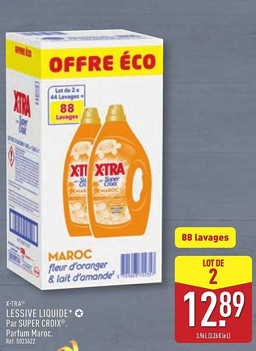 X-TRA LESSIVE LIQUIDE* Par SUPER CROIX® Parfum Maroc.